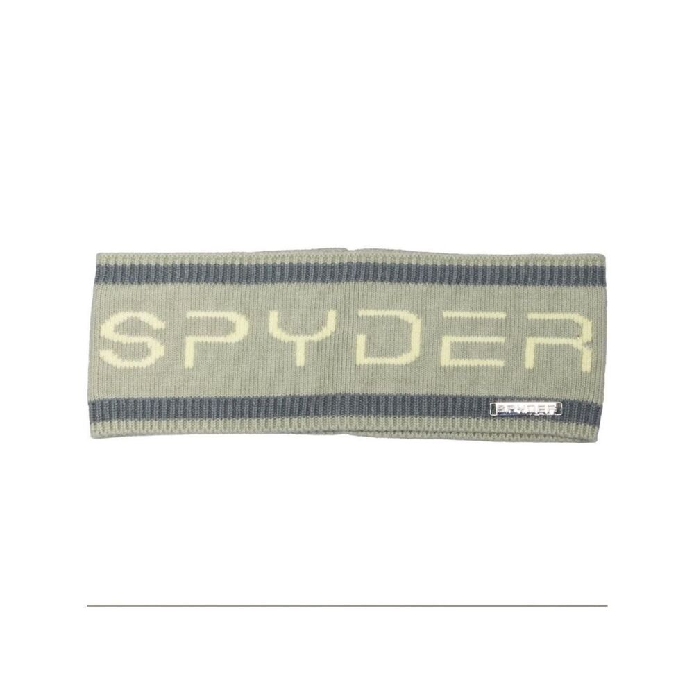 SPYDER OS Unisex Sage Green Cotton Blend Knit Logo Headband